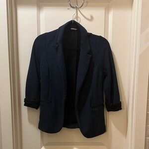 Women's Navy Knit Blazer